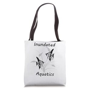 inundated aquatics angelfish tote bag