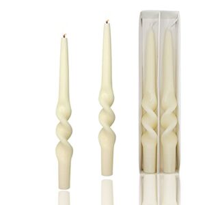 white taper candles twisted candles sticks – white spiral candlesticks – unscented candles for wedding party dinner home decoration