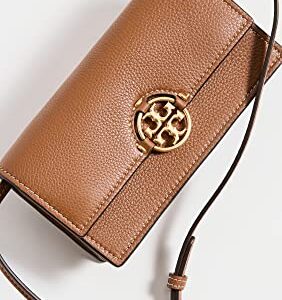 Tory Burch Women's Miller Wallet Crossbody, Light Umber, Brown, Tan, One Size