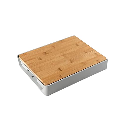 GULRUH Wood Cutting Boards for Kitchen, Eco-Friendly Kitchen Chopping Board， Plastic Drawer Type Cutting Board ，Kitchen Accessories Wooden