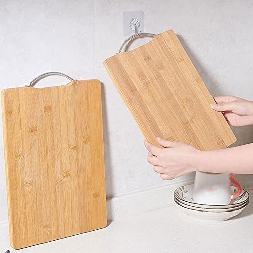 GULRUH Wood Cutting Boards for Kitchen, Bamboo Cutting Board for Kitchen, Can Be Used As Cheese Board, with Handle, Non-Slip, Size:34cm*24cm