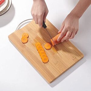 GULRUH Wood Cutting Boards for Kitchen, Bamboo Cutting Board for Kitchen, Can Be Used As Cheese Board, with Handle, Non-Slip, Size:34cm*24cm