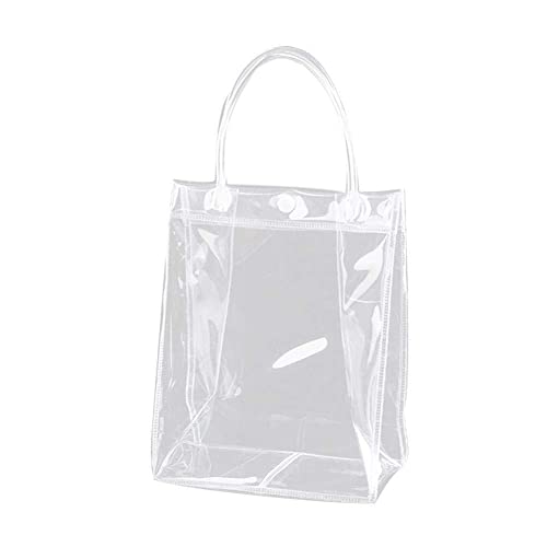 Women Clear PVC Tote Bag Shoulder Handbag Transparent Tote Waterprof Clutch Beach