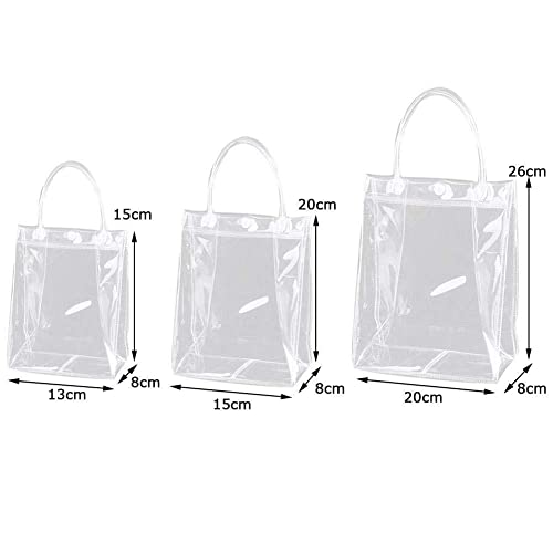 Women Clear PVC Tote Bag Shoulder Handbag Transparent Tote Waterprof Clutch Beach