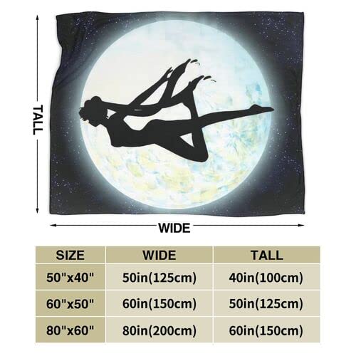 Sai.lor Moon Luna Cat Blanket Super Soft Plush Throw Blanket 60"X50" Cozy Fuzzy Bed Blankets Microfiber Flannel Blankets for Couch, Bed, Sofa