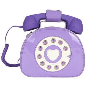 anopo telephone shaped novelty clutch purse ladies pu leather evening crossbody shoulder bag unique tote handbag women girls violet