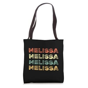 melissa personalized retro vintage gift for melissa tote bag