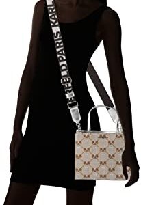 Karl Lagerfeld Paris Womens Hb Satchel, Almd/Khk/Slvr, One Size US