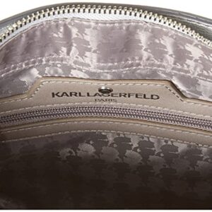 Karl Lagerfeld Paris Womens Hb Satchel, Almd/Khk/Slvr, One Size US