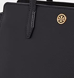 Tory Burch Women's Robinson Pebbled Small Tote, Black, One Size