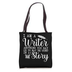 best writer design for men women writer writing story author tote bag