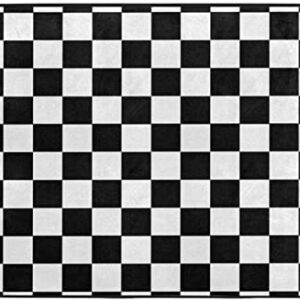 Checkered Flag Racing Black and White Kids Rugs, Indoor Non-Slip Area RugsMachine Washable Breathable Durable Carpet for Front Entrance Floor Decor 2' by 3'