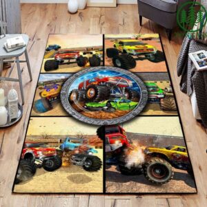 Cartoon Car Rug for Boys Non Slip Rug 3x5 4x6 5x8 5.2x9 ft Area Soft Rugs Bedroom Living Room, Home Decor Rug, Car Lover Rugs, Gift Mats for Boys 03