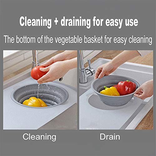 GULRUH Wood Cutting Boards for Kitchen, Home Kitchen Non-Slip Retractable Cutting Board with Drain Basket Cutting Board Drain Basket Oil-Free Kitchen Tools