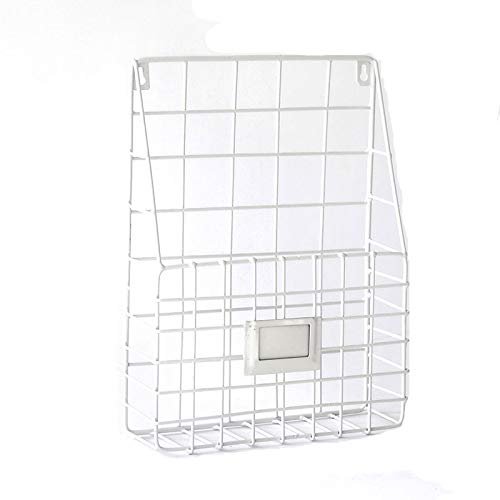 EYHLKM Simple Iron Grid Book Shelf Home Wall Decoration Wall Newspaper Magazine Storage Shelf Wall Shelves Wrought Iron (Color : OneColor)