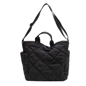 lightweight shoulder bag puffer tote bag for women quilted hobo bag casual handbags nylon padding crossbody bag