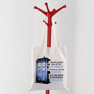 CMNIM Doctor Movie TV Show Who Tard-s Tote Bag Doctor Movie Lover Gift Police Box Theme Shoulder Bag for Fans