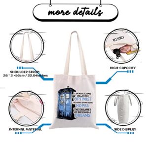 CMNIM Doctor Movie TV Show Who Tard-s Tote Bag Doctor Movie Lover Gift Police Box Theme Shoulder Bag for Fans