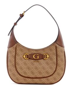 guess izzy hobo, latte logo/brown