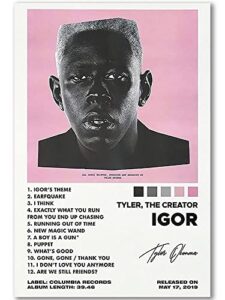 american rapper tyler poster decorative the creator album cover signed limited posters wall art decor print picture paintings for living room bedroom decoration poster (6,12x18in unframe)
