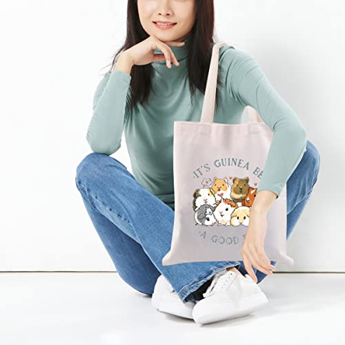 CMNIM Guinea Pig Lover Gifts Guinea Pig Tote Bag It's Guinea Be a Good Day Guinea Pig Lover Accessories for Cavy Mom Gift (Guinea Pig Tote Bag)