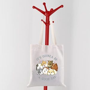 CMNIM Guinea Pig Lover Gifts Guinea Pig Tote Bag It's Guinea Be a Good Day Guinea Pig Lover Accessories for Cavy Mom Gift (Guinea Pig Tote Bag)