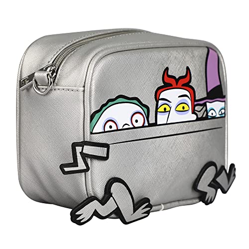 Bioworld Nightmare Before Christmas Lock Shock & Barrel Women’s Gray Crossbody Handbag