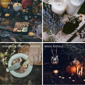 Witchcraft Supplies of Witchy Gifts - 76 PCS Wiccan Supplies and Tools Include Crystals for Witchcraft,Spell Candle,Herbs for Witchcraft