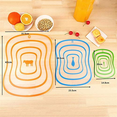 GULRUH Wood Cutting Boards for Kitchen, Non-Slip Plastic Cutting Board Frosted Kitchen Cutting Board Vegetable Meat Tool Kitchen Accessories Chopping Board Cutting Board Non-Stick Oil (Color : Blue)