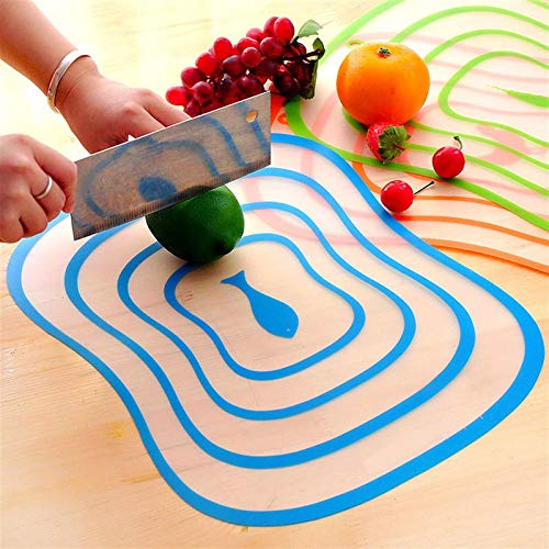 GULRUH Wood Cutting Boards for Kitchen, Non-Slip Plastic Cutting Board Frosted Kitchen Cutting Board Vegetable Meat Tool Kitchen Accessories Chopping Board Cutting Board Non-Stick Oil (Color : Blue)