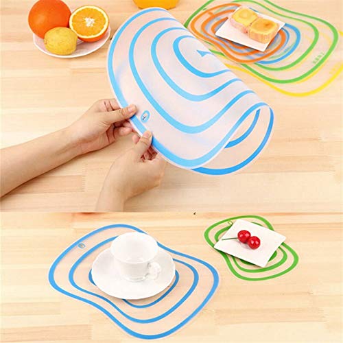 GULRUH Wood Cutting Boards for Kitchen, Non-Slip Plastic Cutting Board Frosted Kitchen Cutting Board Vegetable Meat Tool Kitchen Accessories Chopping Board Cutting Board Non-Stick Oil (Color : Blue)