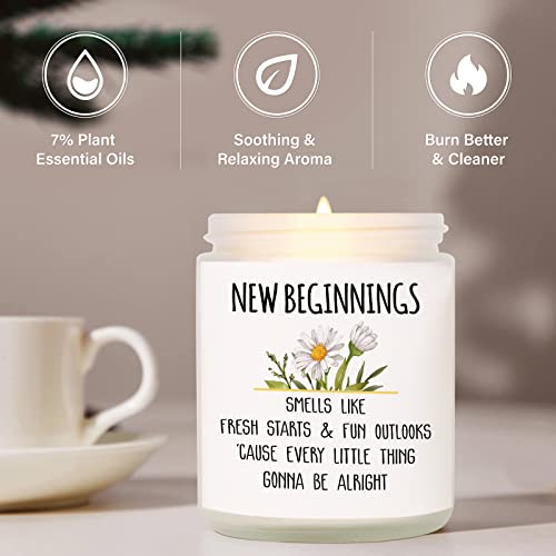 Afterprints Scented Candles - New Beginnings Gifts for Women, New Job/Promotion/Divorce/Break Up/Congratulations Gift, Candle Gifts for Coworker Best Friend Bestie Sister