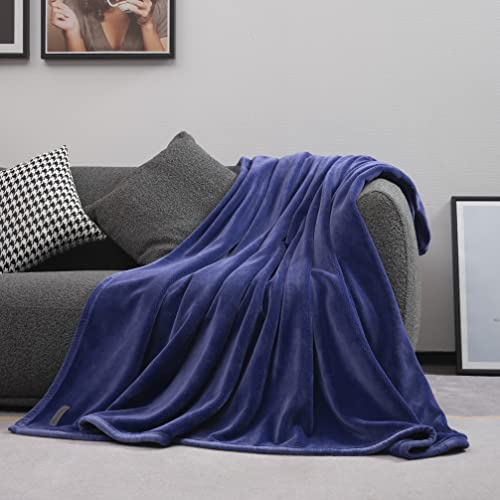 Mellowdy Extra Thick Hearty Plush Flannel Blanket (Violet Purple, 60x80) - 500GSM Twin Size Warm Blanket for Winter, Fall | Soft, Fluffy, Cuddly, Perfect for Bed, Oversized Throw for Couch, Sofa