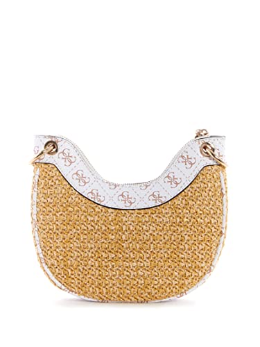 GUESS US Kasinta Raffia Mini Hobo Bag