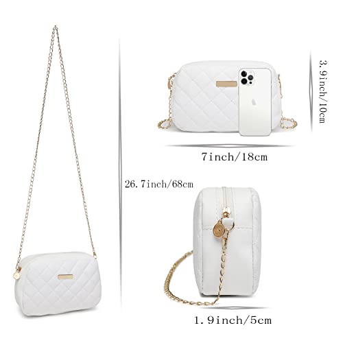 EIMAQ Shoulder Bags Messenger Tote Bag leather Handbag Crossbody Bags Crossover For Women Purses with Strap Stylish Clutch Purse for Women (white)