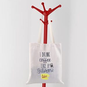 CMNIM Lukes Diner Tote Bag Girls Luke's Diner Merchandise I Drink Coffee Like a TV Show Inspired Friendship Gift for Fans (Lukes Diner Tote Bag)