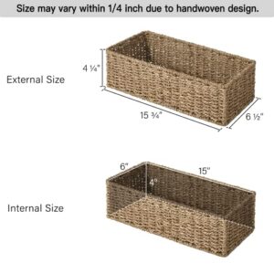 StorageWorks Seagrass Woven Storage Baskets