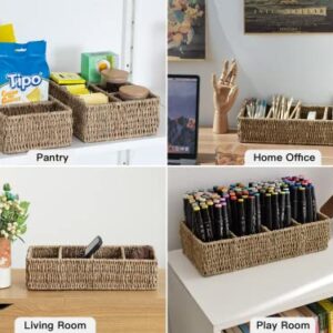 StorageWorks Seagrass Woven Storage Baskets