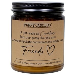 funny candles – a job made us coworkers – coworker gifts for women, men – funny coworker gifts, funny work gifts, coworker leaving gifts, going away gift for coworker, handcrafted in usa