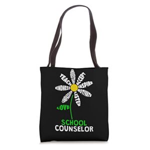 best school counselor flower school counseling tote bag