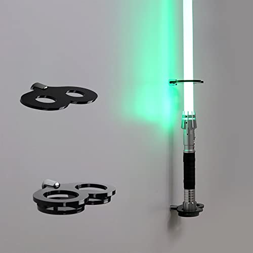 WANLIAN Lightsaber stand lightsaber wall mount lightsaber display stand wall mount acrylic lightsaber display bracket for Display Lightsaber wall (Black 2 holes)