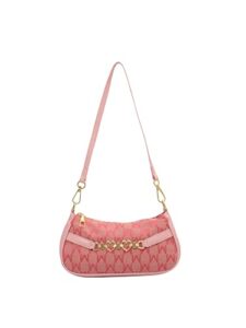 gorglitter women’s mini heart shoulder bag hobo tote handbag pink one size