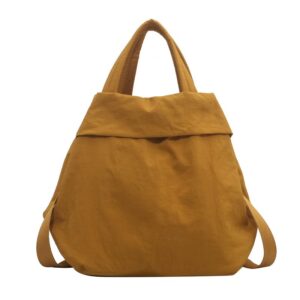 hacodan fairy grunge aesthetic tote bag boho canvas crossbody bag, men women girls harajuku shoulder bag large handbag (yellow)