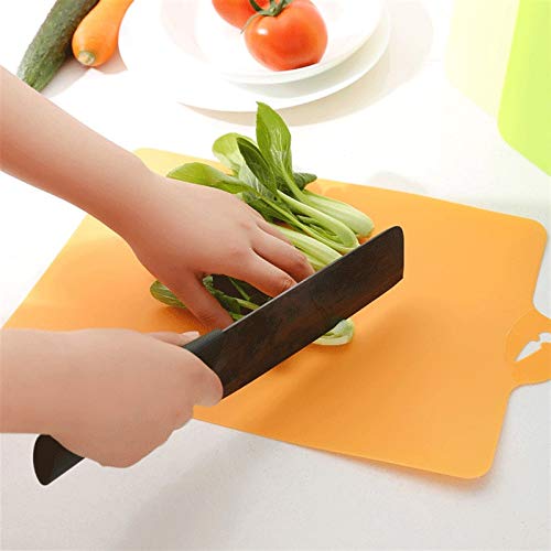 GULRUH Wood Cutting Boards for Kitchen, 39*25cm Flexible PP Plastic Non-slip Hanging Hole Cutting Board Food Slicing Cutting Board Kitchen Cooking Tool Cheese Board Durable And Non-greasy Kitchen Tool