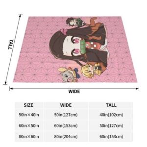 Anime Throw Blanket Flannel Fleece Soft Blankets Throws for Sofa Bed Light Living Room Bedroom Warm Blanket 40x50