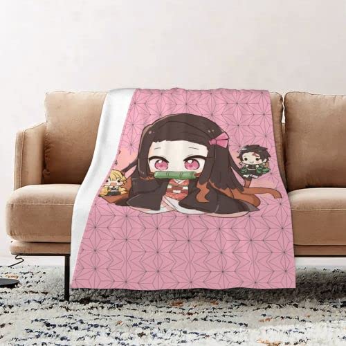 Anime Throw Blanket Flannel Fleece Soft Blankets Throws for Sofa Bed Light Living Room Bedroom Warm Blanket 40x50