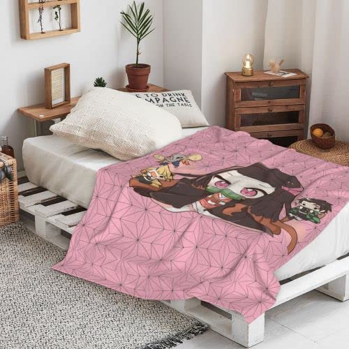 Anime Throw Blanket Flannel Fleece Soft Blankets Throws for Sofa Bed Light Living Room Bedroom Warm Blanket 40x50