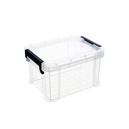 Reheyre Plastic Storage Container Bin with Lid, Clear Storage Bin Tote Organizing Container for Small Items and Other Craft Projects, Rectangular Empty Mini Organizer 2Pcs One Size