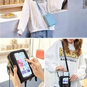 Small Crossbody Cell Phone Purse for Women, Touch Screen Phone Bag Mini Shoulder Handbag Wallet with Credit Card Slots