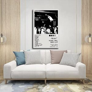 Playboi Carti Die Lit Music Album Cover Poster Canvas Poster Wall Art Decor Print Picture Paintings for Living Room Bedroom Decoration Unframe 12x18inch(30x45cm)